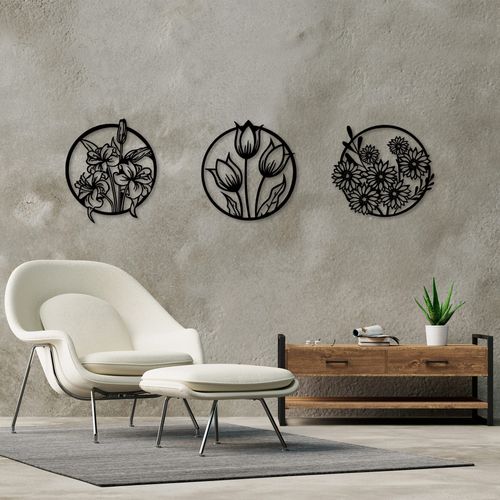 Wallity Metalna zidna dekoracija, Flowers - 272 L slika 1