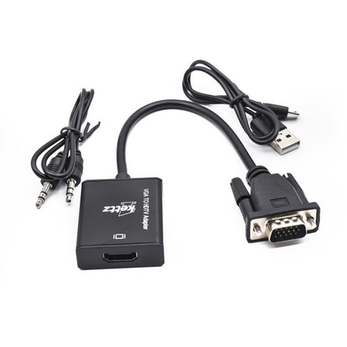 Adapter Kettz VGA na HDMI konvertor + audio 3.5mm V2H slika 1