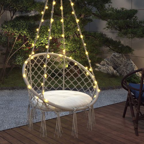 Viseća stolica boho nest swing ecru GL078 slika 6