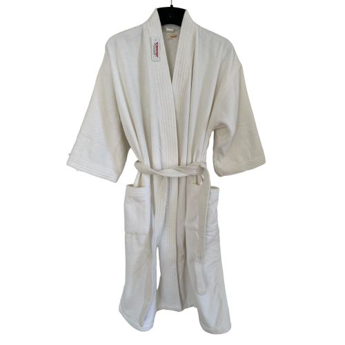 Bade Mantil Frotir White Kimono L Kratak rukav slika 1