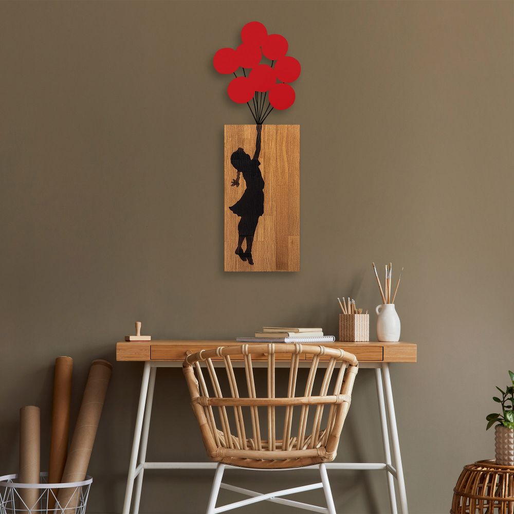 Banksy - 17 Walnut Crni Dekorativni Drveni Zidni Ukras slika 3