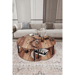Set stolova "Yin Yang 3 70" - boja orahovog drveta