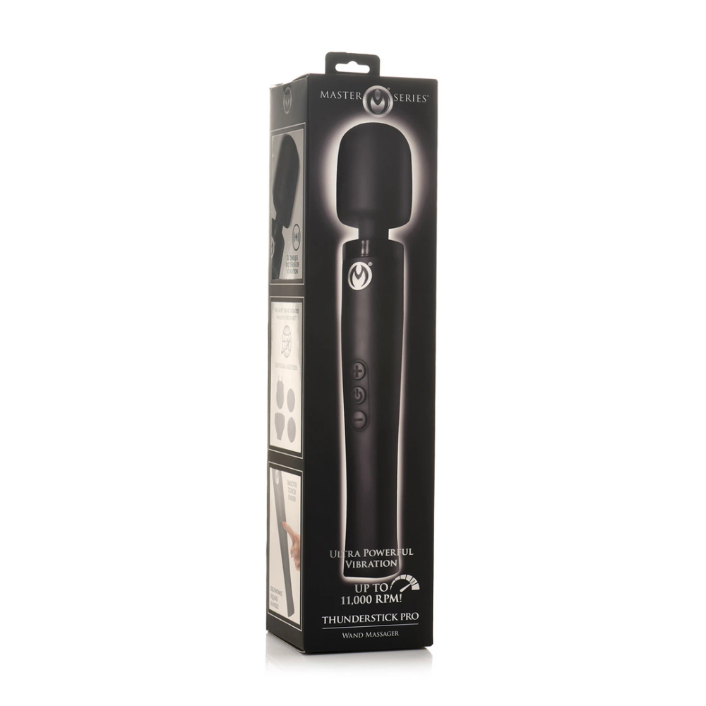 XR Brands Thunderstick Pro - masažer sa vibratorom - crni slika 2