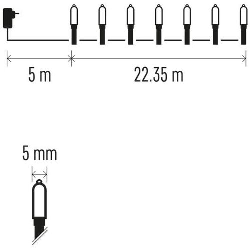 Emos LED svetlosni lanac - tradicional 150 LED 223m MTG-D4AW12 slika 6