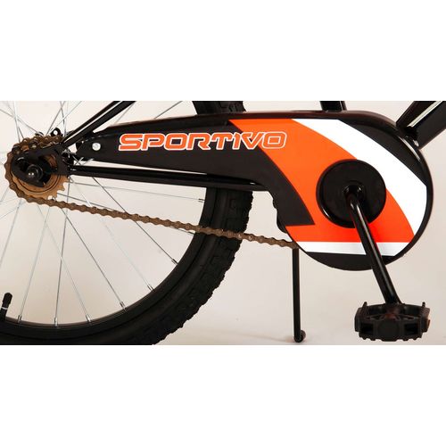 Dječji bicikl Volare Sportivo 18" neon narančasta/crna s dvije ručne kočnice slika 6