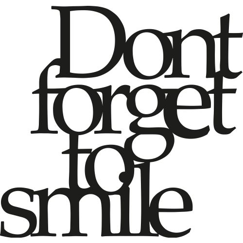 Wallity Zidna dekoracija SMILE, Dont Forget To Smile slika 1