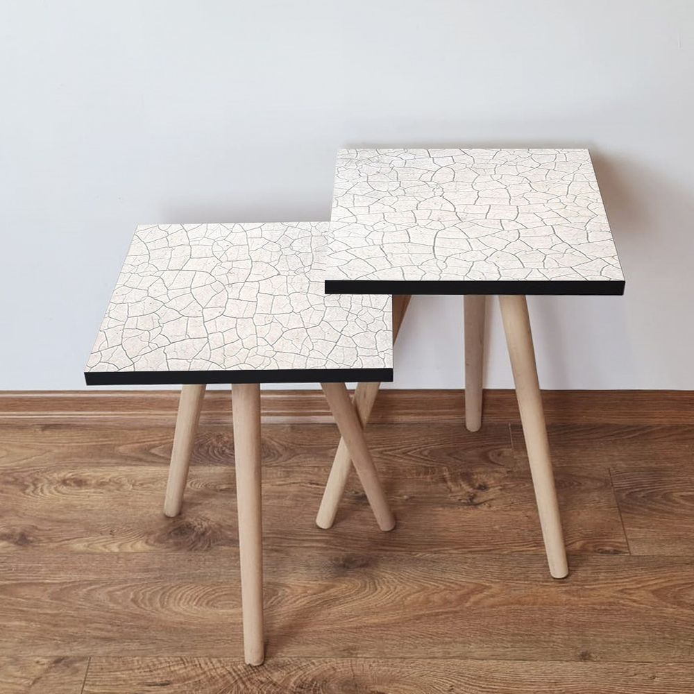 Nesting stolovi 2Shp221 - (2 komada) - boje: bijela, siva slika 1