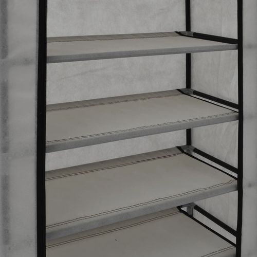 282430 Shoe Cabinet with Cover Grey 58x28x106 cm Fabric slika 32