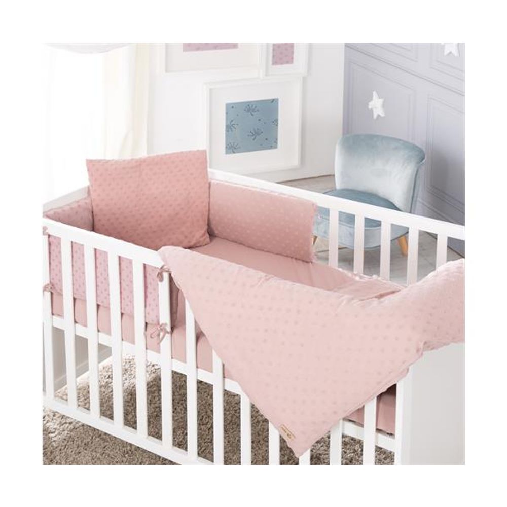 Roba Kids Set posteljine sa ogradicom Lil Planet, Rozi slika 1