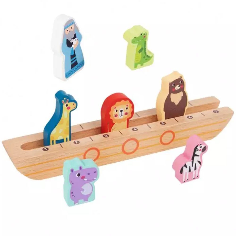 Drvena noina arka tooky toy + knjiga slagalica slika 10