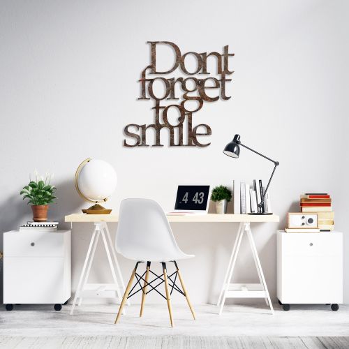 Wallity Metalna zidna dekoracija Rusty Dont Forget For Smile slika 4