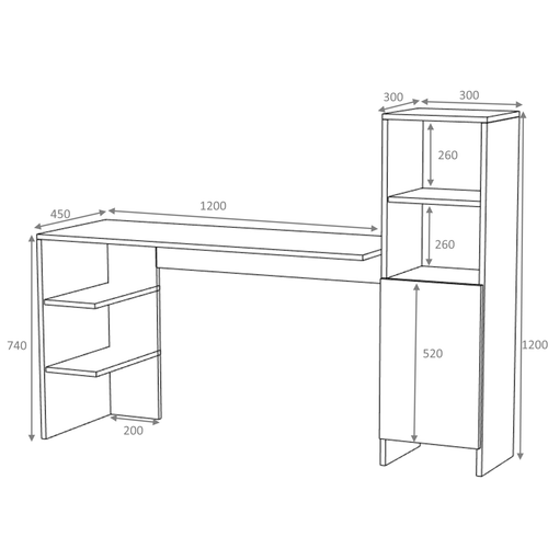 Gauge Concept Stol za učenje Aras Camryn slika 5