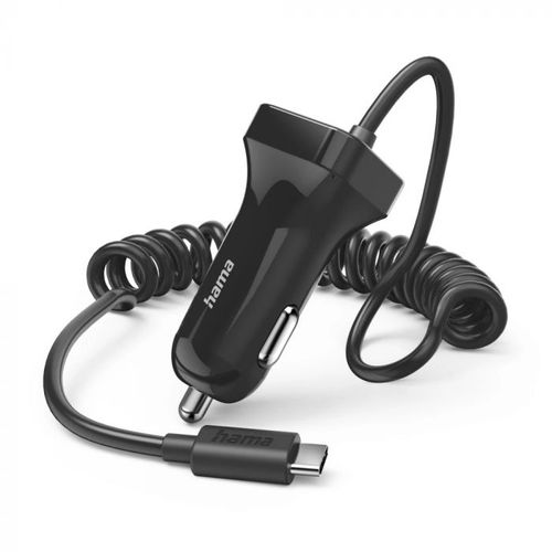Hama Auto punjač, USB tip-C, 12W, 12-24V, 5V/2.4A, crni slika 1