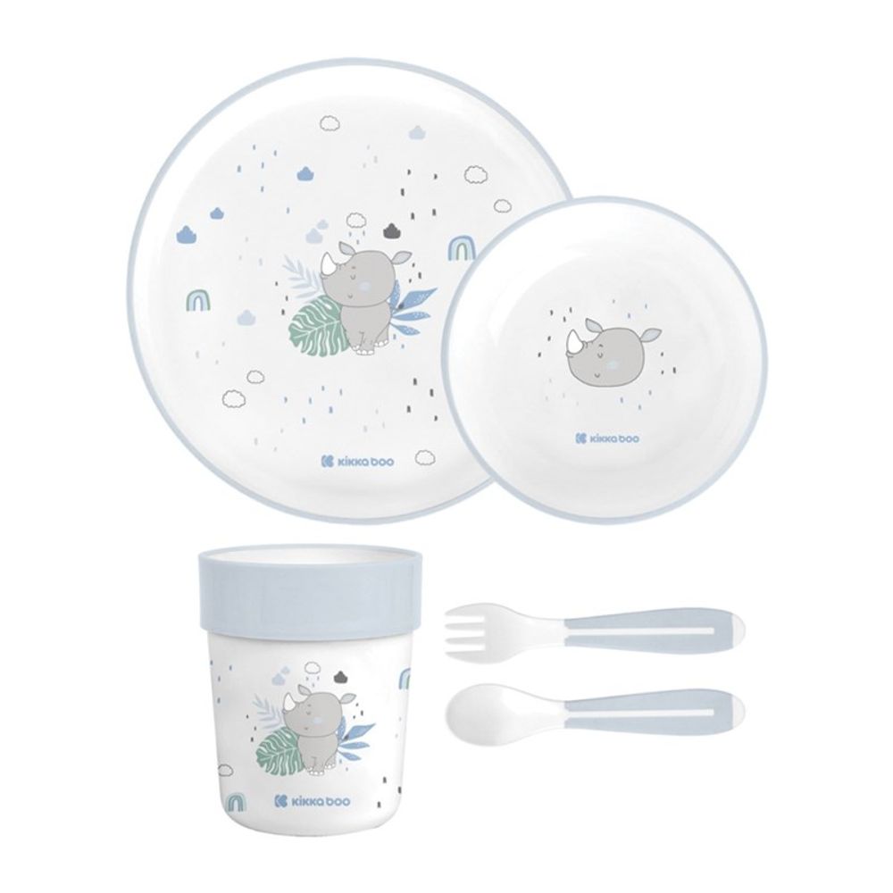 Kikka Boo Dječiji set za jelo Savanna, Blue slika 1