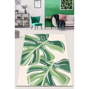 Bamboo Folium  Şönil Cotton  Multicolor Hall Carpet (80 x 150)