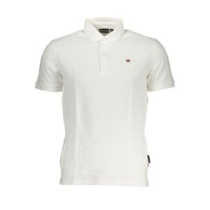 NAPAPIJRI MEN'S WHITE SHORT SLEEVED POLO SHIRT