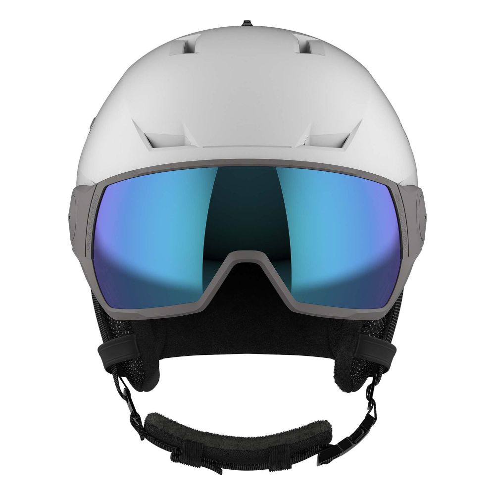 Salomon Ženska kaciga za skijanje Icon LT Visor, White/UN ML Blue slika 1
