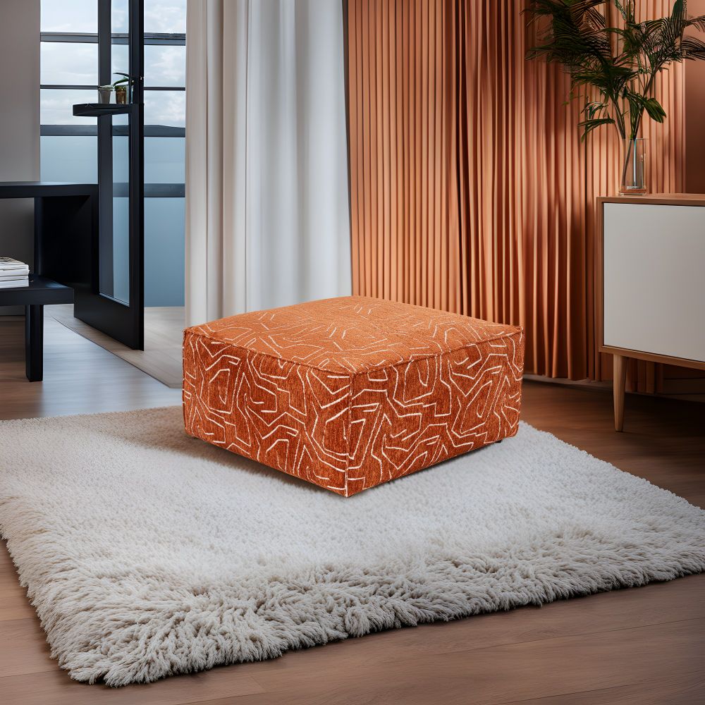 Lora Pouffe - Šarmantna Narandžasta Tabureta slika 3