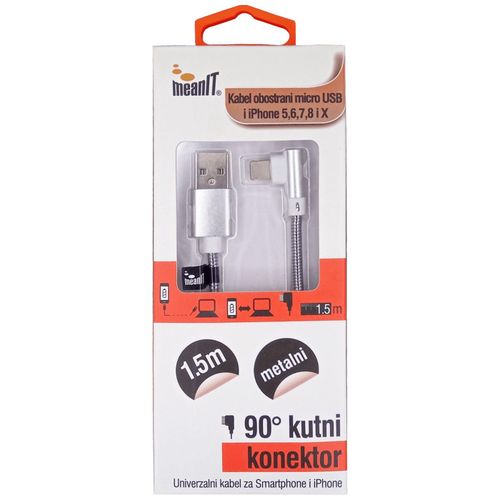 MeanIT USB kabl za smartphone i iPhone, FLIP, 1A - KABEL ZA SMARTPHONE/IPHONE slika 1