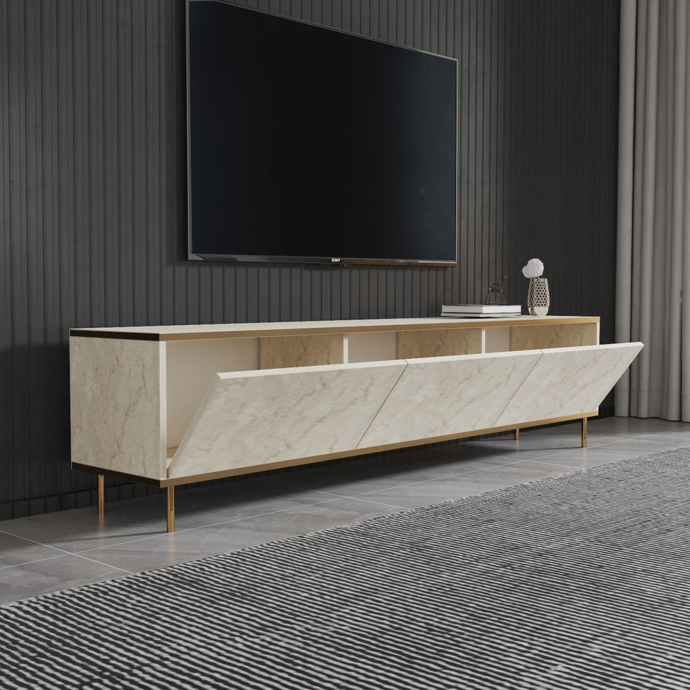 Imaj - Travertine, Zlatni Travertin TV Stalak slika 4