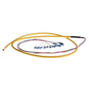 NFO Fiber optic pigtail LC UPC, SM, G.657.A2, 900um 1.5m, 12pcs, Jacketed