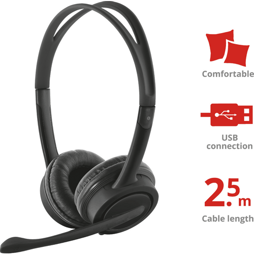 Trust mauro best sale usb headset 17591