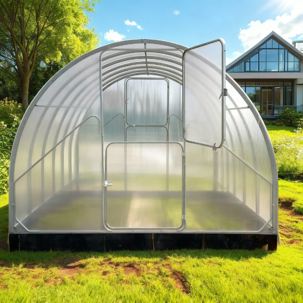 Metalni plastenik GAUDI 3.14m x 6m, razmak 1m, polykarbonat 6mm slika 7
