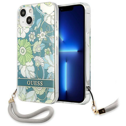 Maska Guess Hc PC/TPU Flower Cord za iPhone 13 6.1 zelena (GUHCP13MHFLSN) slika 1