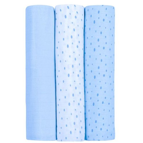 Kikka Boo Muslin set za povijanje Dots Blue 80x80cm, 3kom slika 2