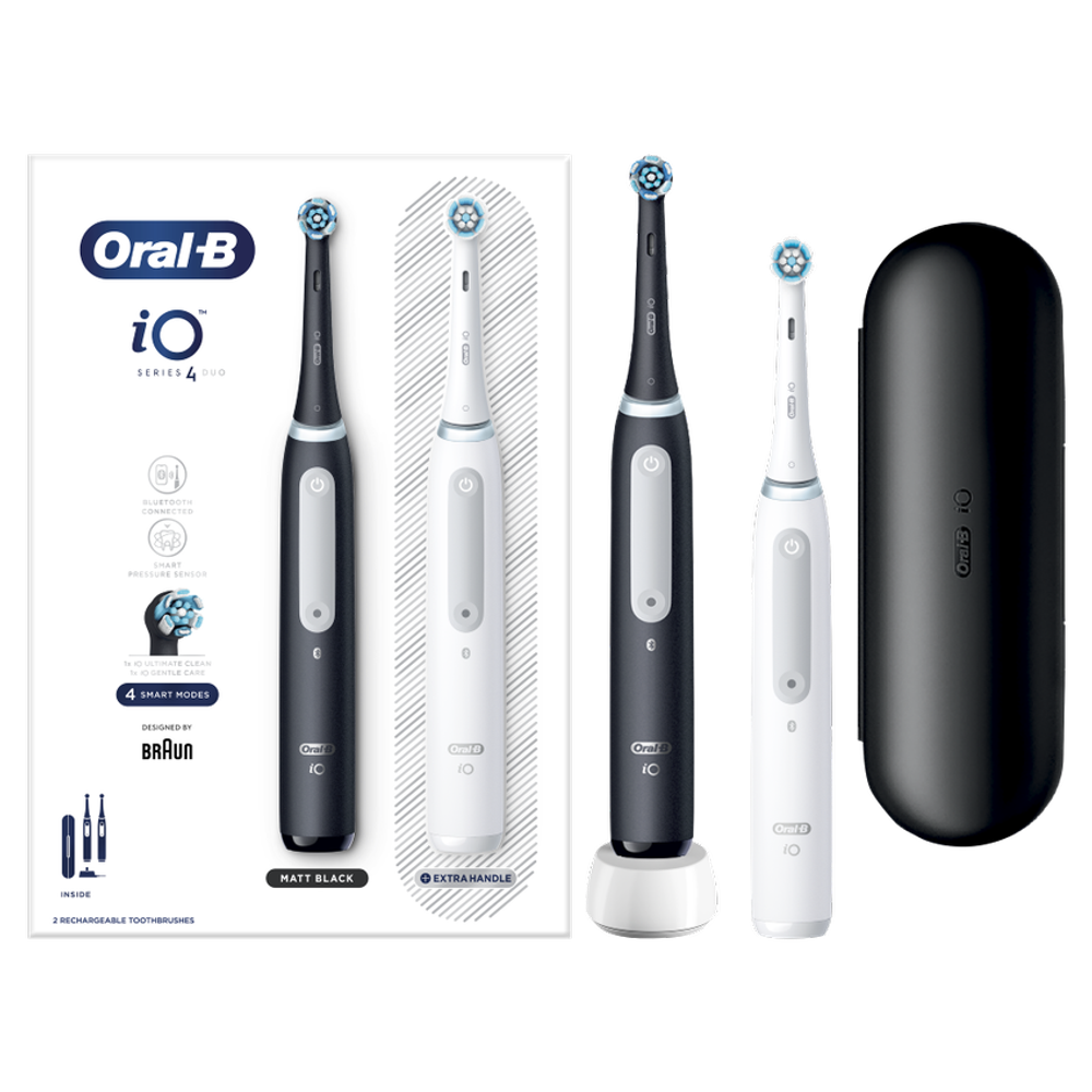 Oral-B Električna četkica iO Series 4 Duo Pack (Black + White) slika 1