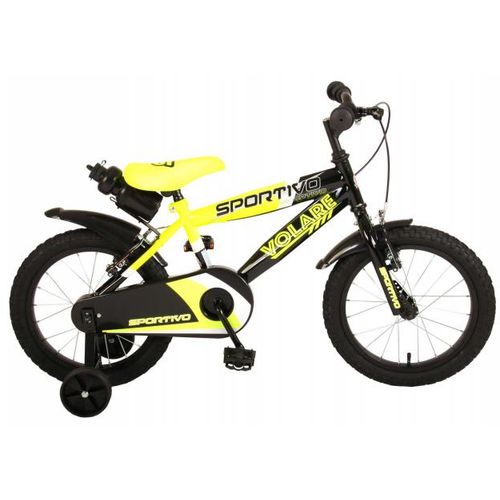 Dječji bicikl s dvije ručne kočnice Volare Sportivo 16" neon žuta slika 1