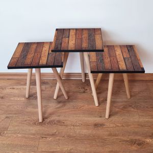 Nesting Table (3 komada) 3Shp356 - boja: smeđa
