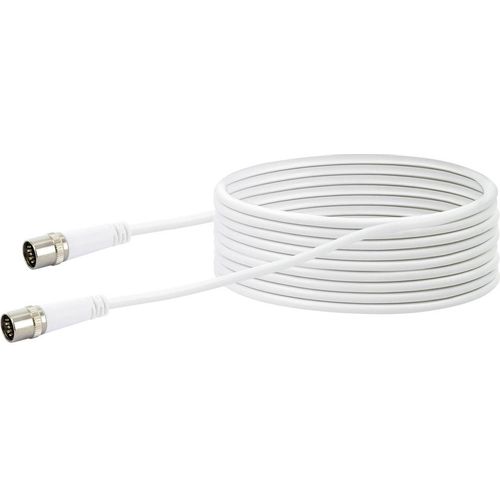 Schwaiger antene, SAT priključni kabel [1x F-brzi muški konektor - 1x F-brzi muški konektor] 10.00 m 10 dB četverostuko zaštićen bijela slika 1