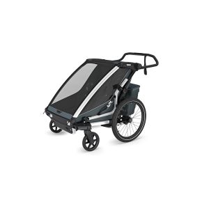 Thule Chariot Cross 2 double multifunkcionalna sportska prikolica za bicikl - 2 djece, siva