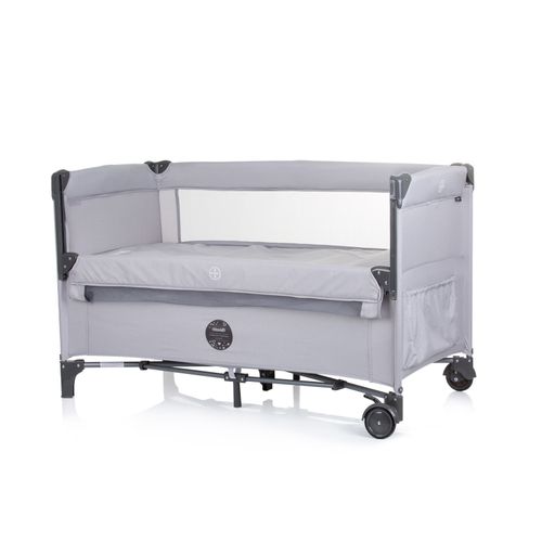 Chipolino putni krevetić s pomičnom stranicom Relax Ash Grey Linen slika 1