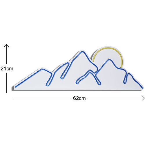 Wallity Ukrasna plastična LED rasvjeta, Mountain - Blue - Yellow slika 5