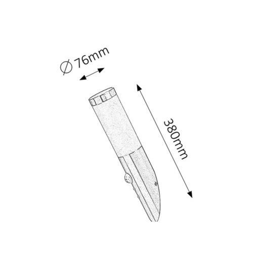 Rabalux Inox torch spoljna zidna lampa E27 60W IP44 senzor Spoljna rasveta slika 3