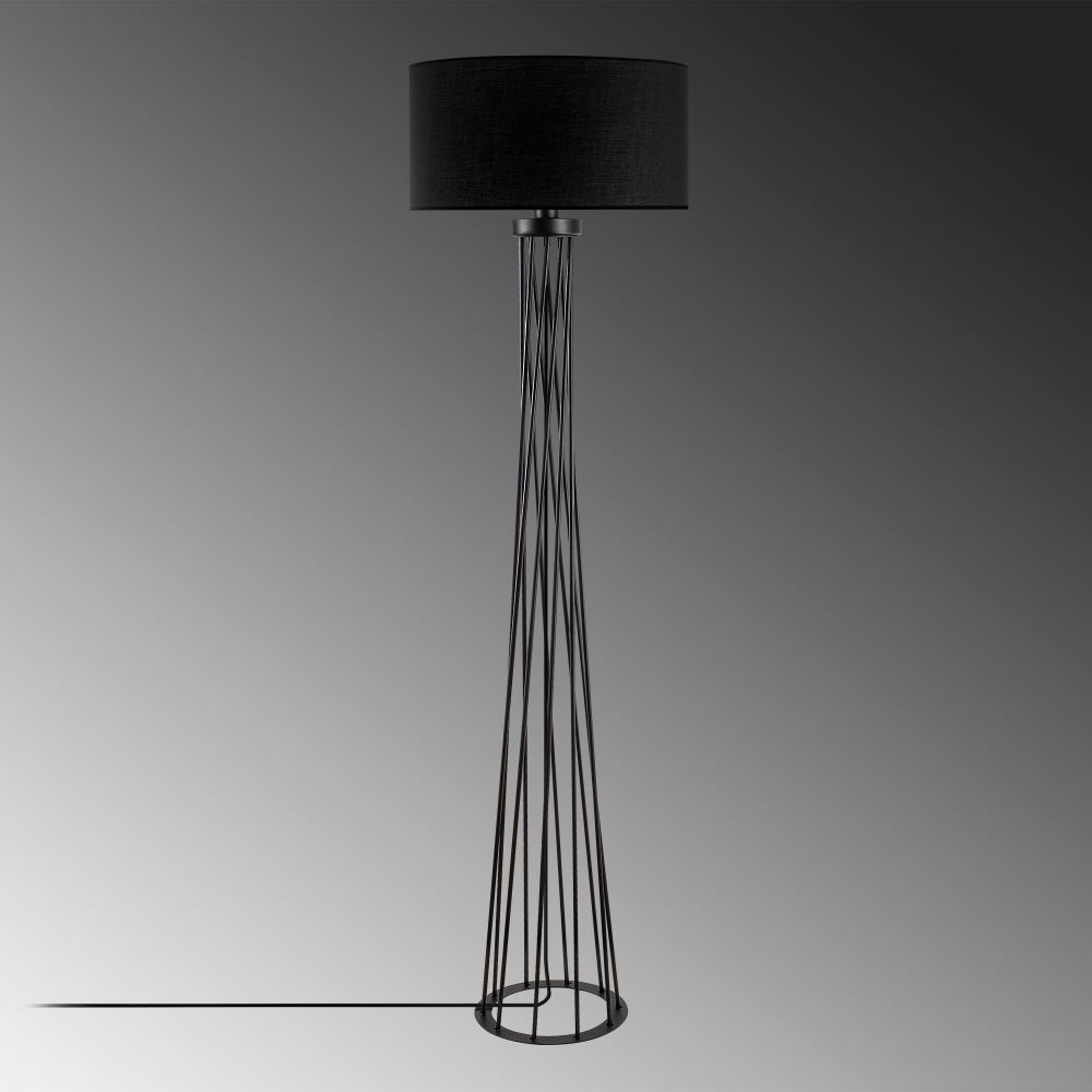 Visoka Crna Podna Lampa - Model 13470 slika 5