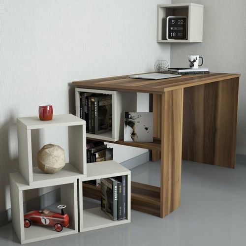 Woody Fashion Studijski stol, Box - Walnut, Cream slika 2