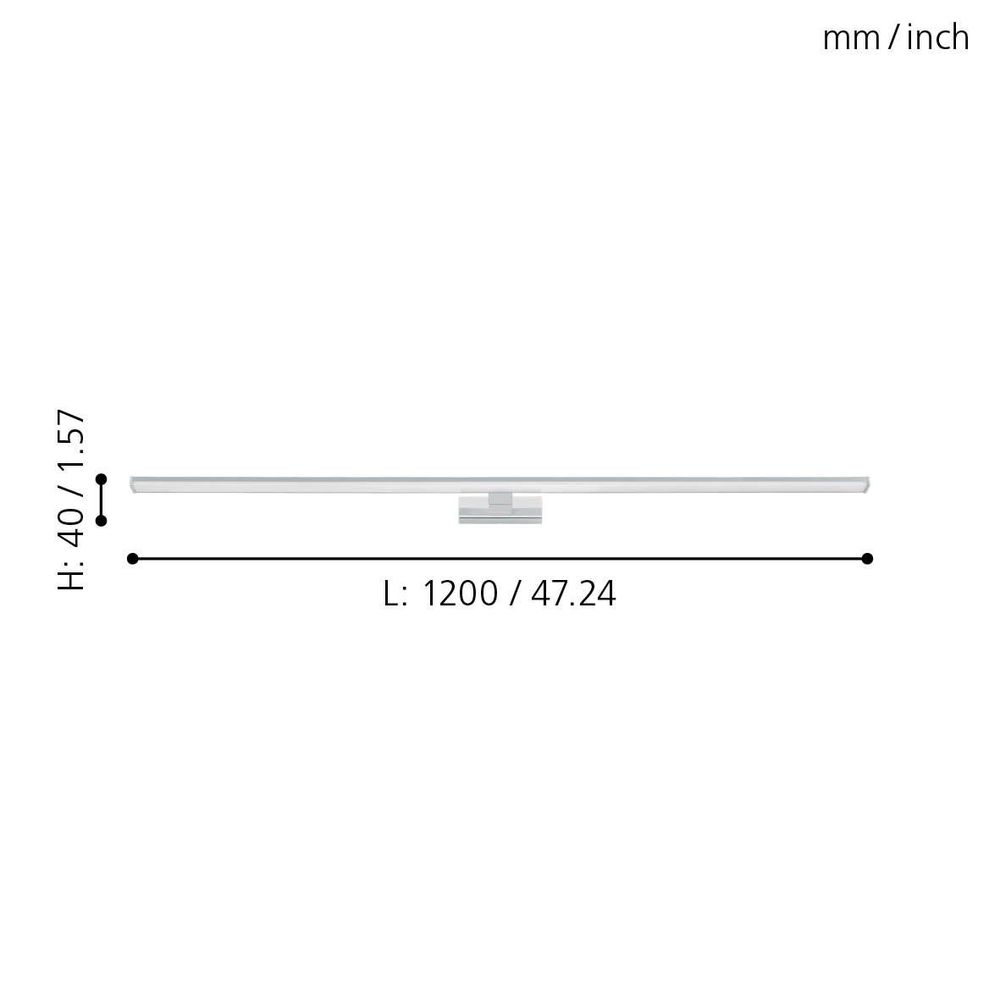Eglo zidna/1, led, 14w, 1700lm, d1200, ip44, krom/bijela "pandella 1" slika 5