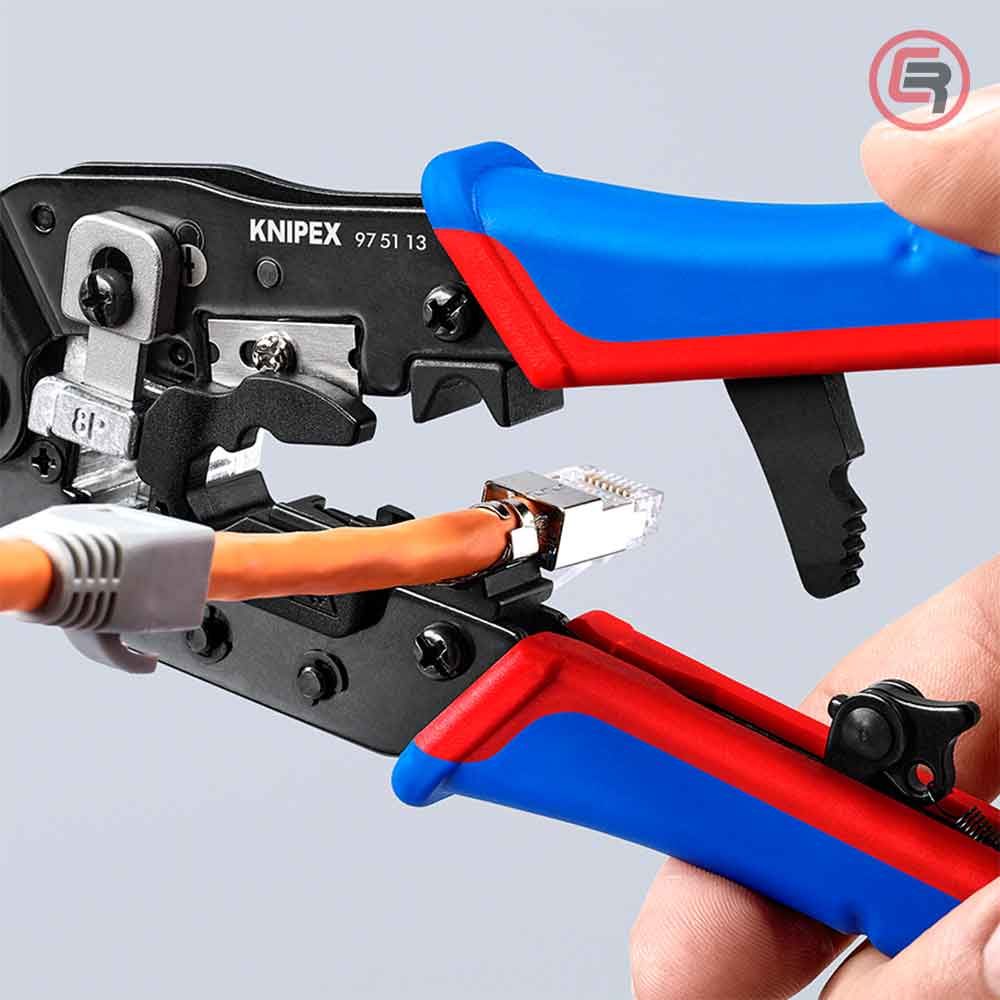 Knipex Kliješta Za 8 Polne Konektore RJ45 (8P8C) 191 mm - 97 51 13 slika 8