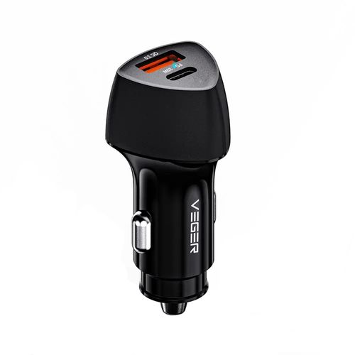 VEGER auto punjač CC50 USB+USB-C PD, QC3.0 38W slika 2