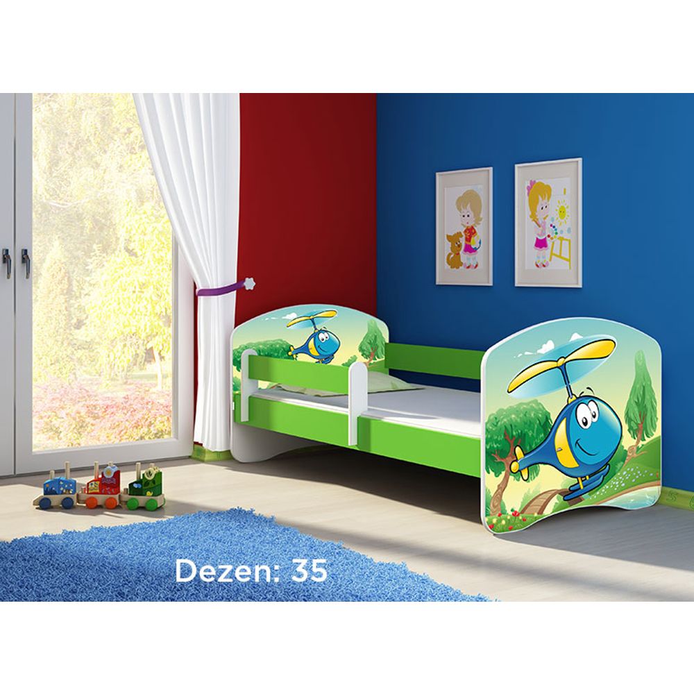 ACMA Dječiji krevet Acma II Green - 140x70cm - Dezen 35 slika 2