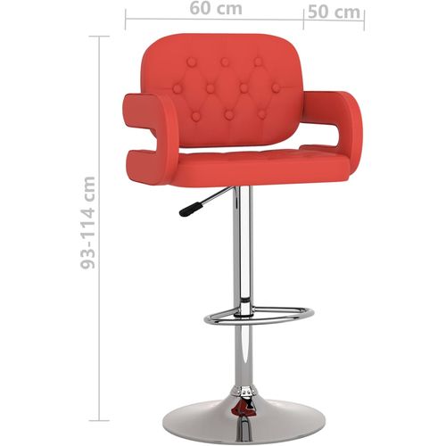 Barski stolci od umjetne kože 2 kom crveni slika 23