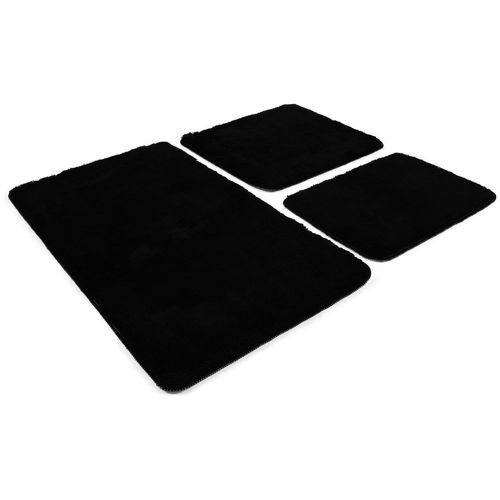 Havai - Black Black Acrylic Bathmat Set (3 Pieces) slika 4