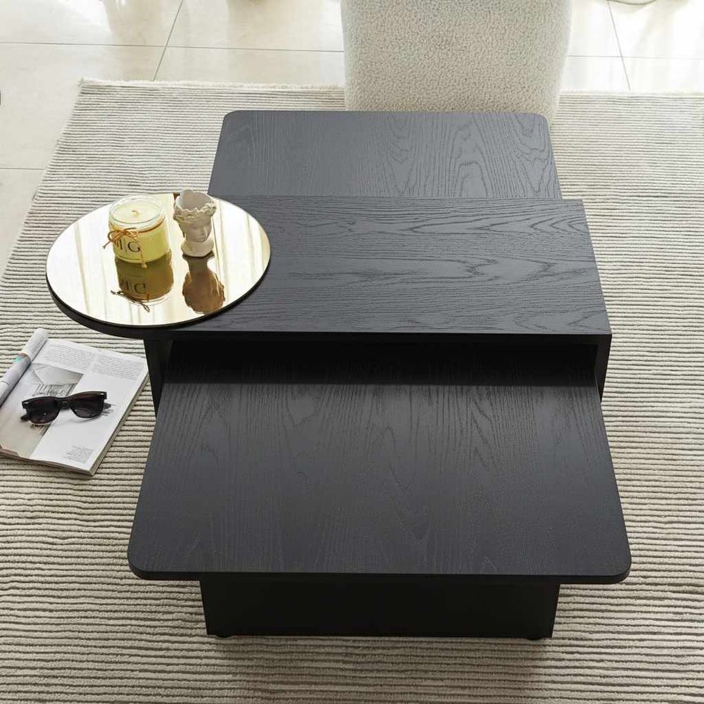 Nesting stolovi Luna, boje: Crna, Bronze (2 komada) slika 4