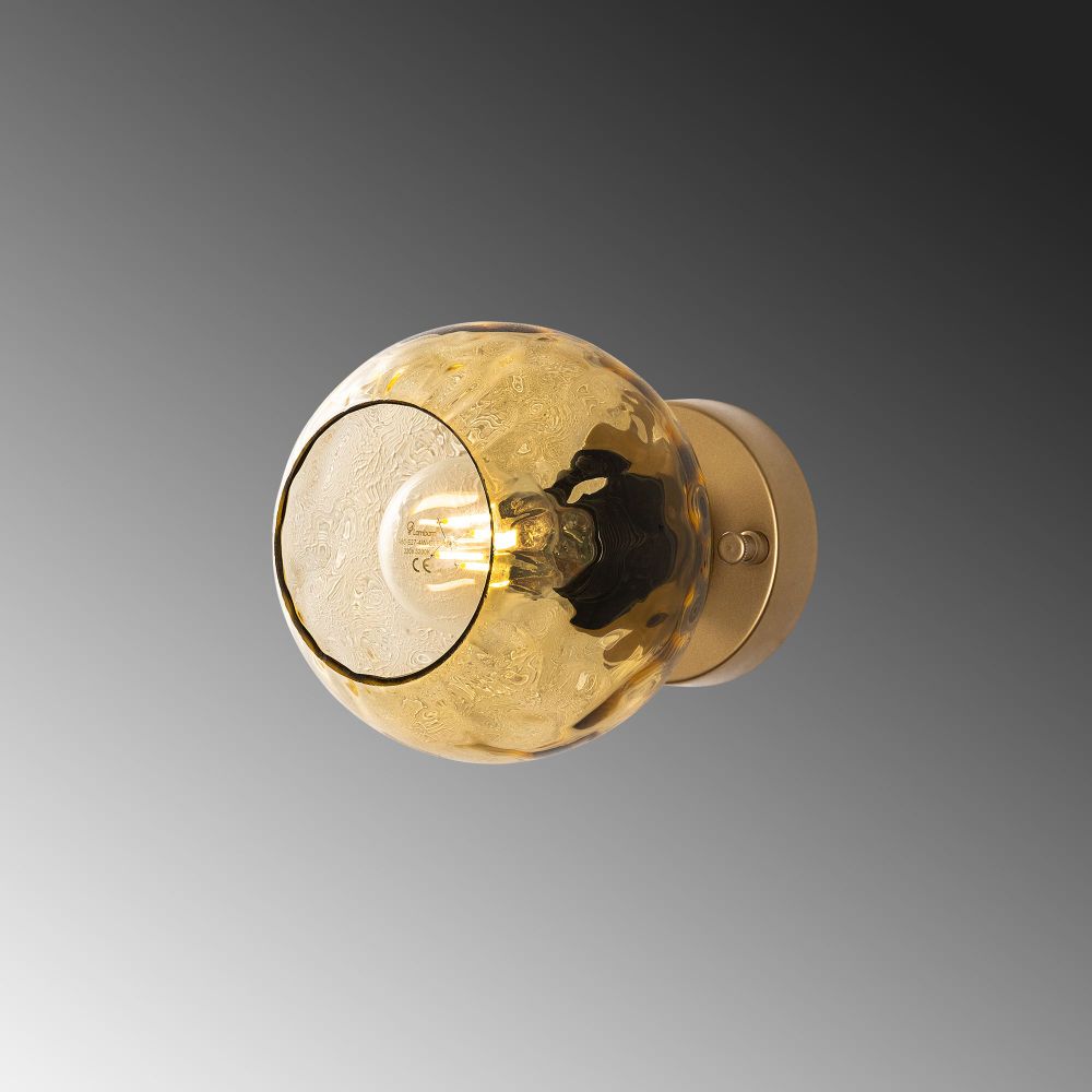 Zidna Lampa Benek - 15 - 14404, boje: Žuta, Zlatna slika 6