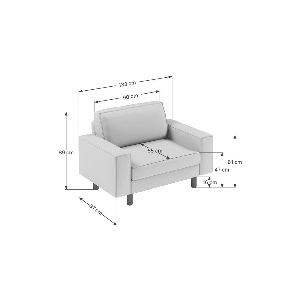 Sofa za Jednu Osobu Sparrow Loveseat - boje: crvena pločica orah slika 4