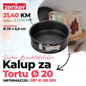 Zenker Kalup za tortu 20.5x6.5 cm Black