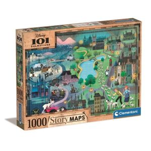 Clementoni Puzzle CL39665 Disney Maps 101 Dalmatians 1000kom